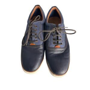 Aldo Men Blue Leather Casual Oxford Dress Shoes Sneaker Size 9